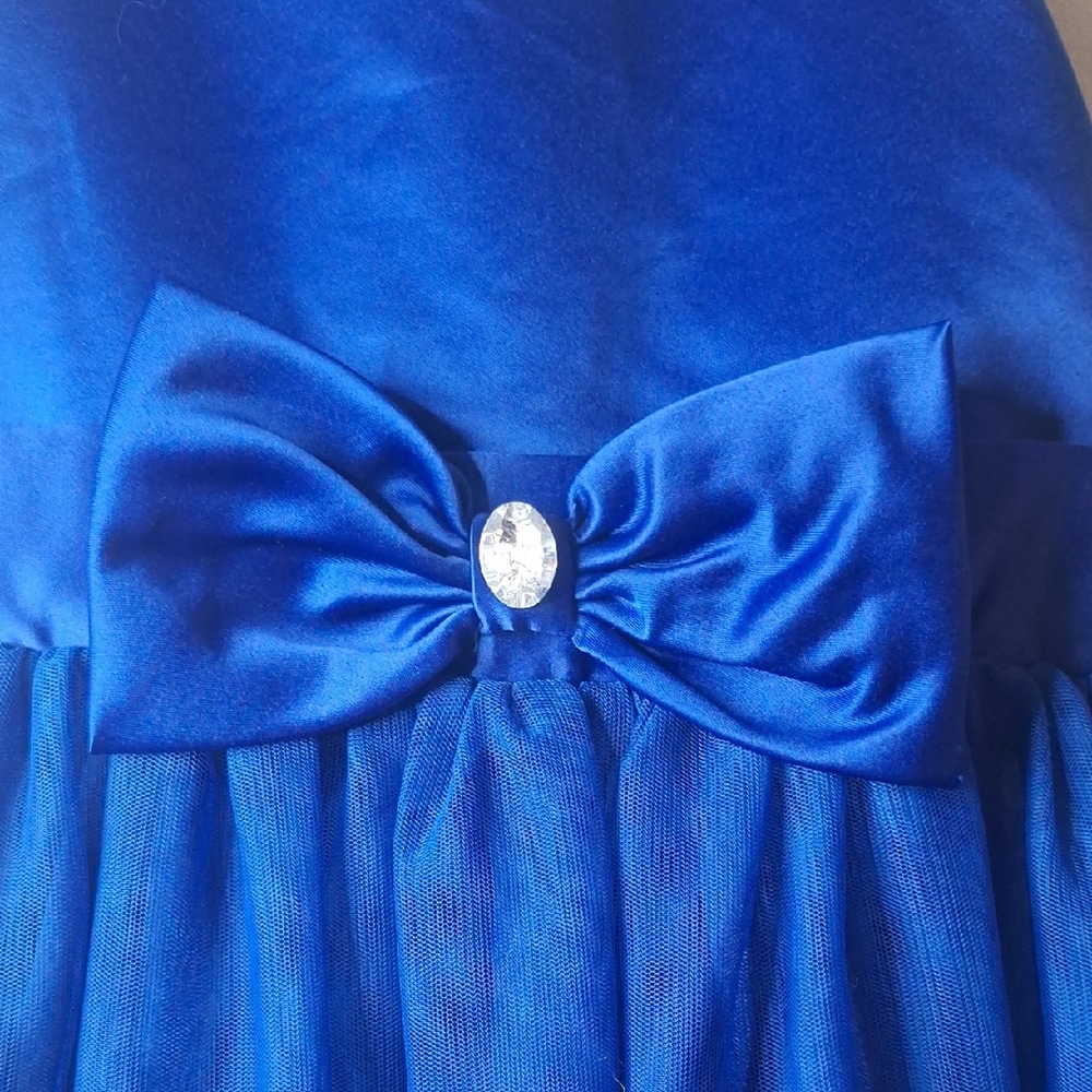 Gymboree Elegant Blue Kids Dress with Bow - Picture 4 of 4
